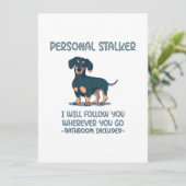 Dachshund Personal Stalker Feestdagenkaart (Staand voorkant)