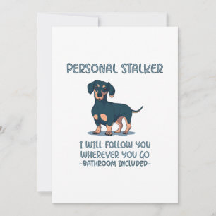 Dachshund Personal Stalker Feestdagenkaart