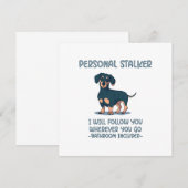 Dachshund Personal Stalker Notitiekaartje (Voorkant / Achterkant)