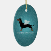 Dachshund - Pet Loss Memorial Design Keramisch Ornament (Rechts)