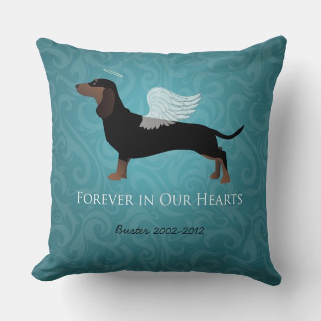 Dachshund - Pet Loss Memorial Design Kussen (Voorkant)