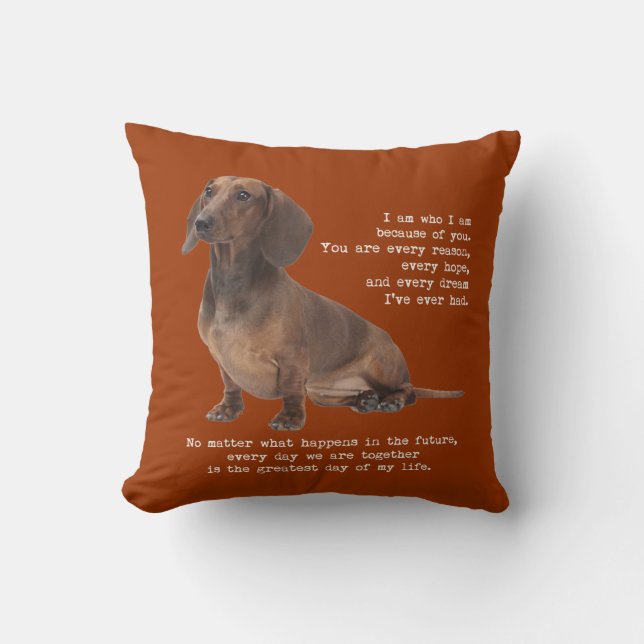 Dachshund Pillow Kussen (Voorkant)