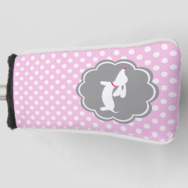Dachshund Pink Polka Dot Golf Head Hoesje Putter Golfheadcover