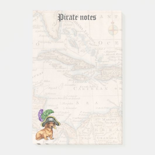 Dachshund Pirate Post-it® Notes (Voorkant)