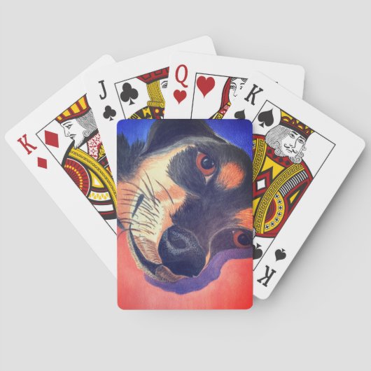Dachshund Pokerkaarten (Achterkant)