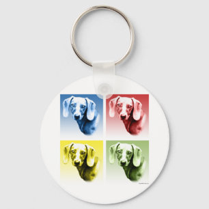 Dachshund Pop Kunst Sleutelhanger