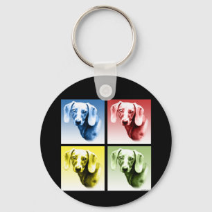 Dachshund Pop Kunst Sleutelhanger