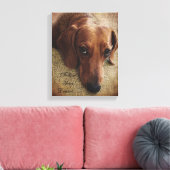 Dachshund Portrait Toile (Insitu(Salon))
