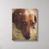 Dachshund Portrait Toile (Recto)