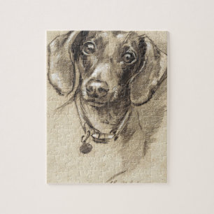 Dachshund-portret Legpuzzel
