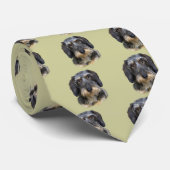 Dachshund-portret Stropdas (Opgerold)