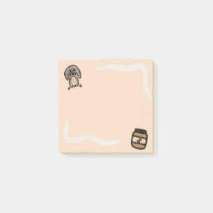 dachshund post-it notities met pindakaas post-it® notes