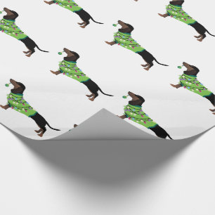 Dachshund Prettige feestdagen design Cadeaupapier
