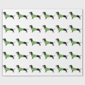 Dachshund Prettige feestdagen design Cadeaupapier (Vlak)