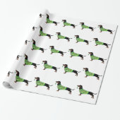Dachshund Prettige feestdagen design Cadeaupapier (Uitgerold)