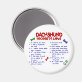 Dachshund Property Laws 2 Magneet (Voorkant / Achterkant)
