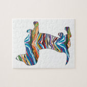 Dachshund - Psychedelic Zbra Doxie Legpuzzel (Horizontaal)