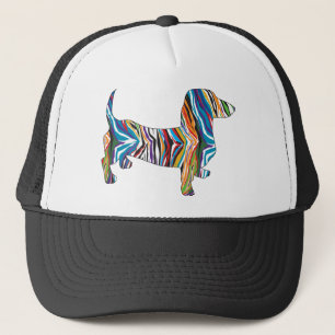 Dachshund - Psychedelic Zbra Doxie Trucker Pet
