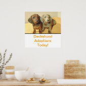 Dachshund Puppies adoptie Poster (Keuken)