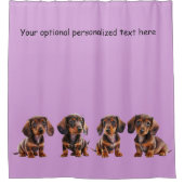 Dachshund Puppies douchegordijn (Voorkant)