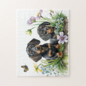 Dachshund Puppies Legpuzzel (Verticaal)
