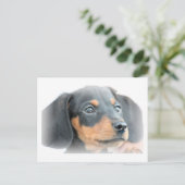 Dachshund Puppy Briefkaart (Staand voorkant)