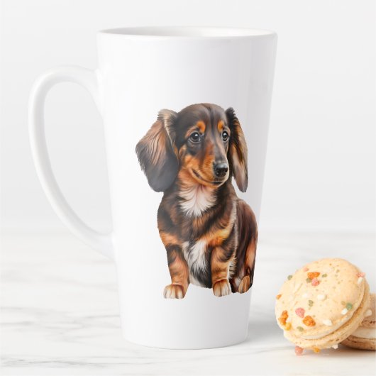 Dachshund Puppy Dog Doxy Weiner Dog Puppy Latte Mok (In situ)