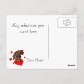 DACHSHUND Puppy met hart Briefkaart (Achterkant)