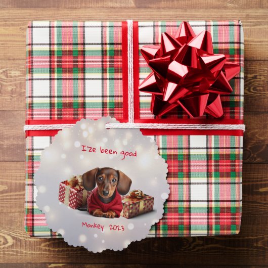 Dachshund Puppy Ornament Kaart (Insitu (Geschenk))