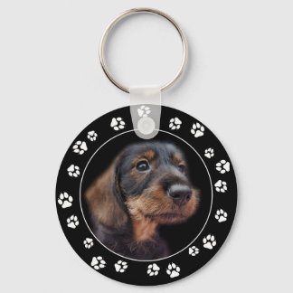 Dachshund Puppy Paw Prints Love Sleutelhanger