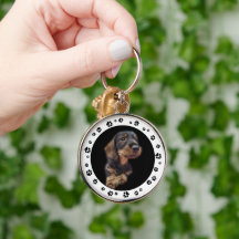 Dachshund Puppy Photo Sleutelhanger