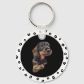Dachshund Puppy Photo Sleutelhanger (Voorkant)