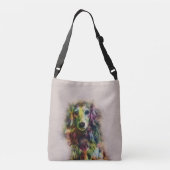 Dachshund Puppy Sketch Paint Crossbody Tas (Achterkant)