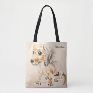 Dachshund Puppy Water Color Art Canvas tas