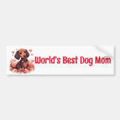Dachshund Puppy World's beste hond mama Bumpersticker (Voorkant)