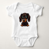 Dachshund Pup's Speeltijd Romper (Voorkant)