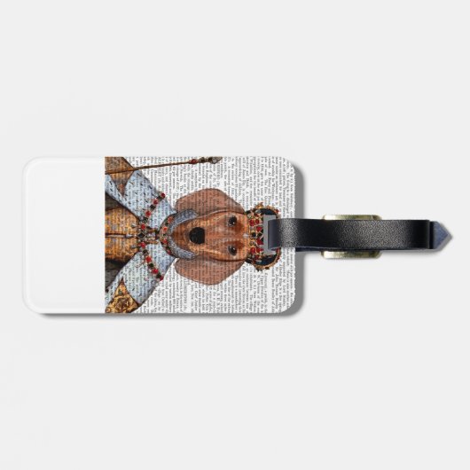 Dachshund Queen 2 Bagagelabel (Achterkant horizontaal)