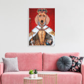 Dachshund Queen Canvas Afdruk (Insitu (Woonkamer))