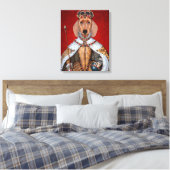 Dachshund Queen Canvas Afdruk (Insitu (Slaapkamer))