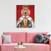 Dachshund Queen Canvas Afdruk (Insitu (Woonkamer))