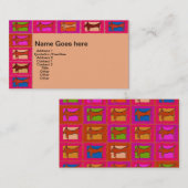 Dachshund Quilt Visitekaartjes (Voorkant / Achterkant)