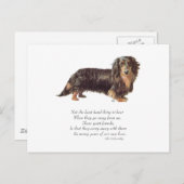 Dachshund Rainbow Bridge Briefkaart (Voorkant / Achterkant)