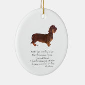 Dachshund Rainbow Bridge Keramisch Ornament (Rechts)