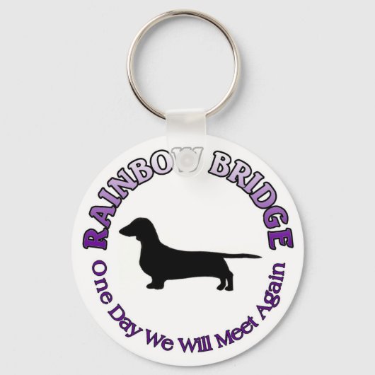 DACHSHUND RAINBOW BRIDGE SLEUTELHANGER (Voorkant)