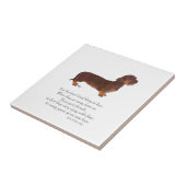 Dachshund Rainbow Bridge Tegeltje (Zijkant)