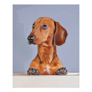 Dachshund Regarder Doxie Dog Anniversaire Poster