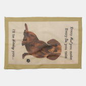 Dachshund Regarder Serviette De Cuisine (Horizontal)