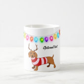 Dachshund Reindeer - Aangepast Mug Koffiemok (Center)