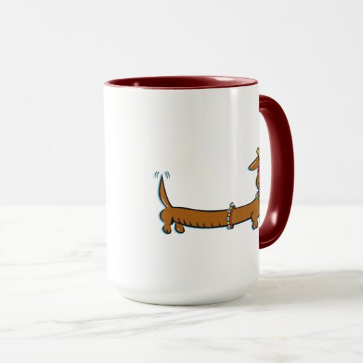 Dachshund Reindeer Mok (Voorkant rechts)