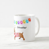 Dachshund Reindeer Mug personnalisé (Devant droit)